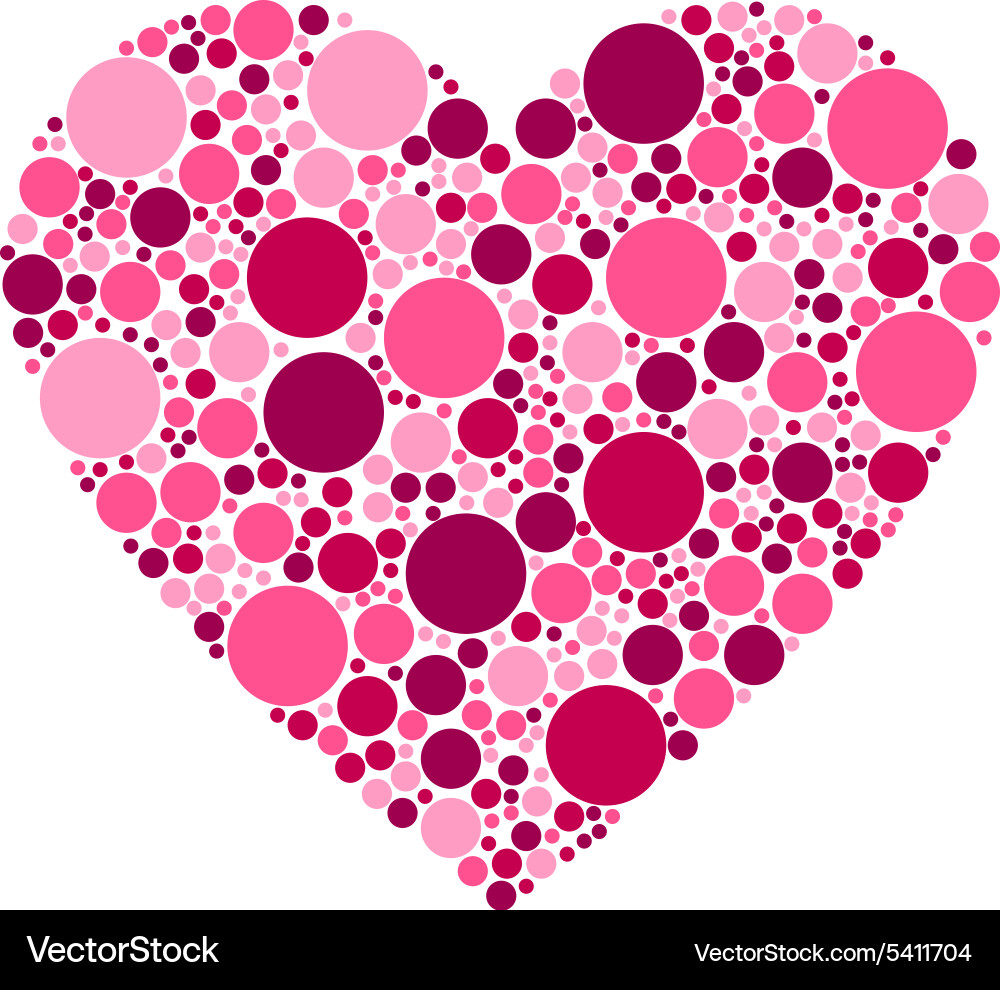 Dots heart Vector Image