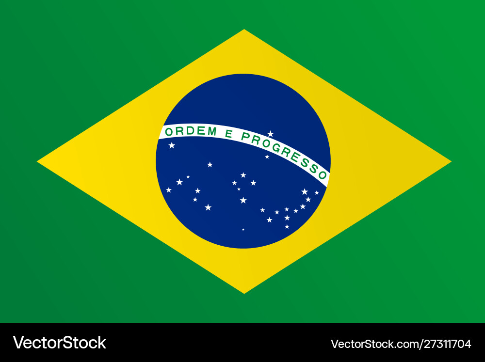 Flag brazil with transition color - image Flag brazil with transition color - image Vector Image
