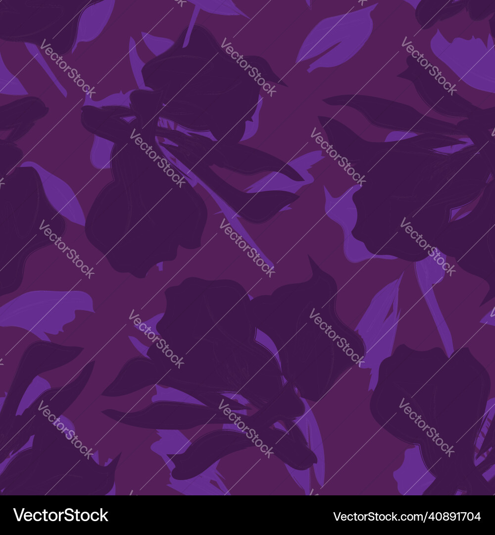 Floral brush strokes seamless pattern background Floral brush strokes seamless pattern background vector image