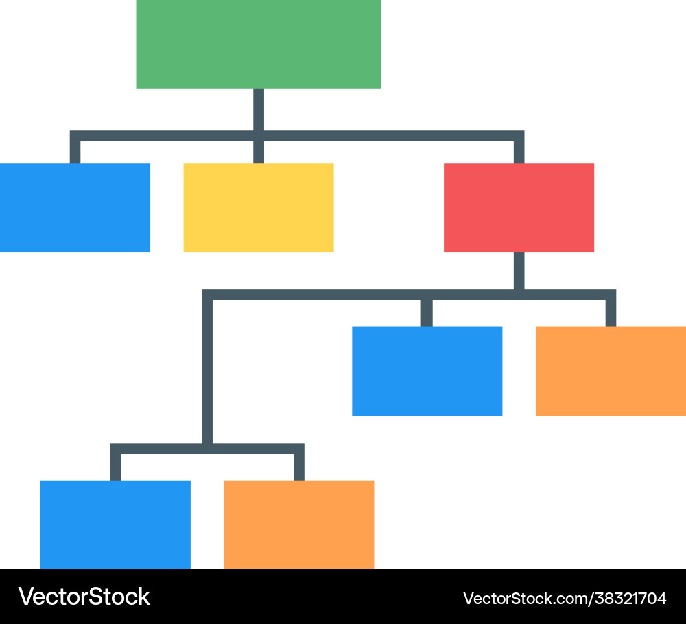 Hieratical data chart Vector Image
