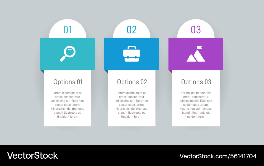 Horizontal progress bar featuring 3 arrow-shaped Vector Image