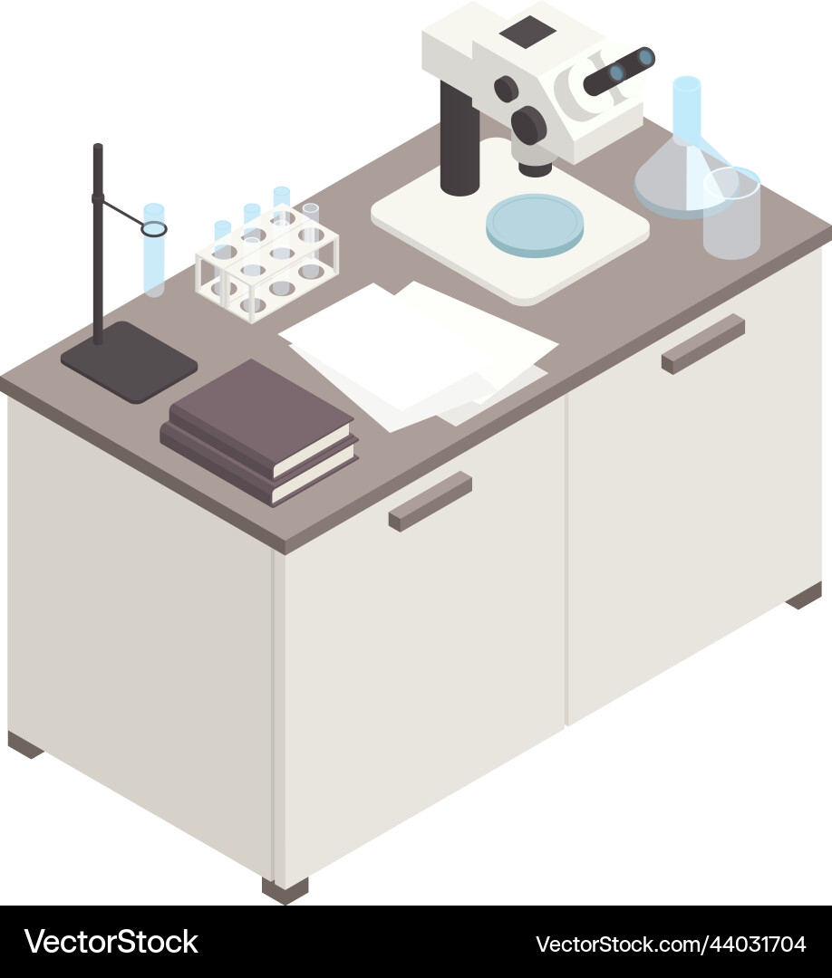 Laboratory workplace Royalty Free Vector Image
