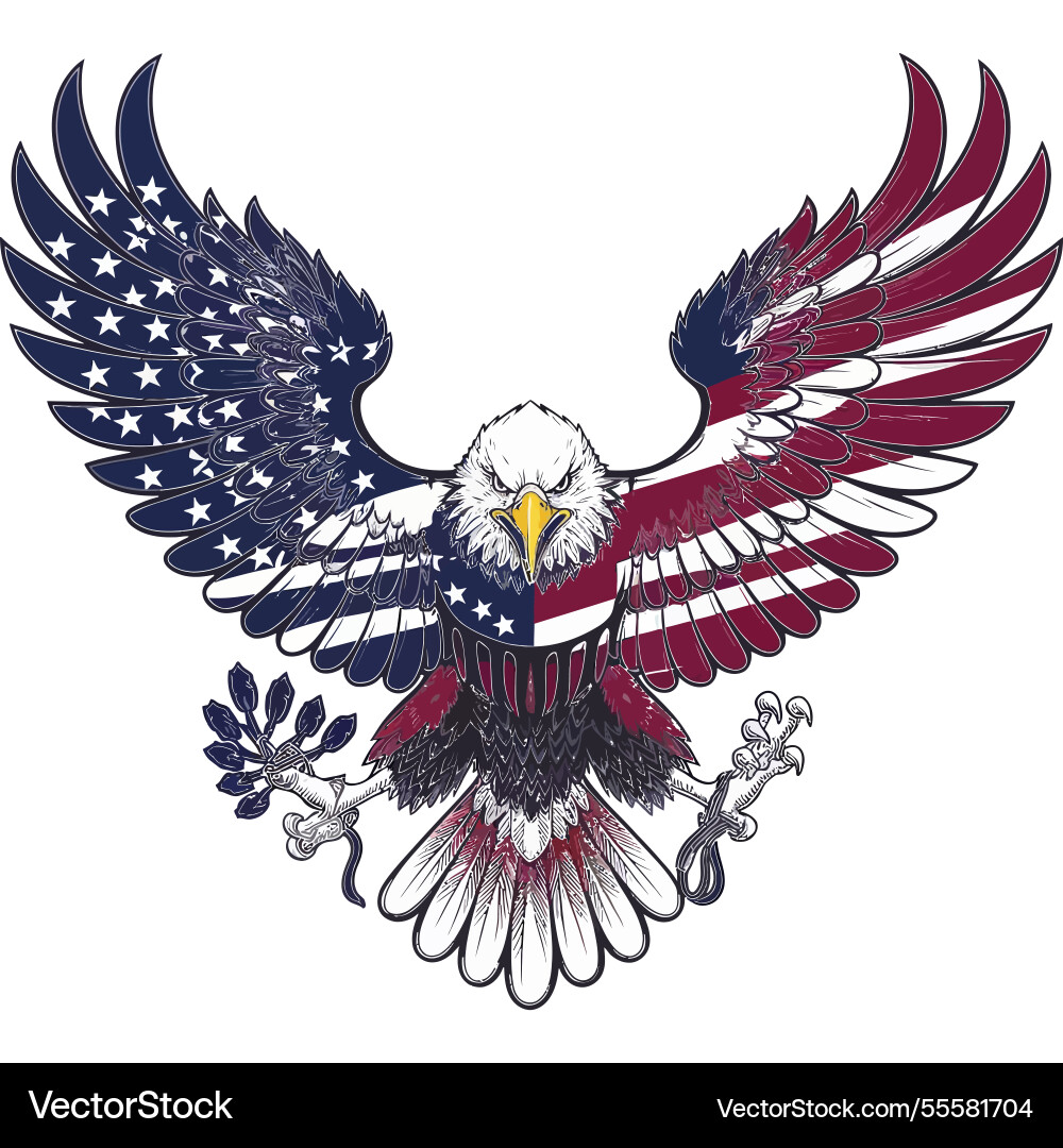 Majestic bald eagle Majestic bald eagle vector image