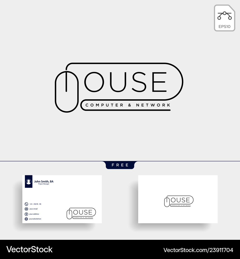 Mouse typelogo text logo template icon element vector image
