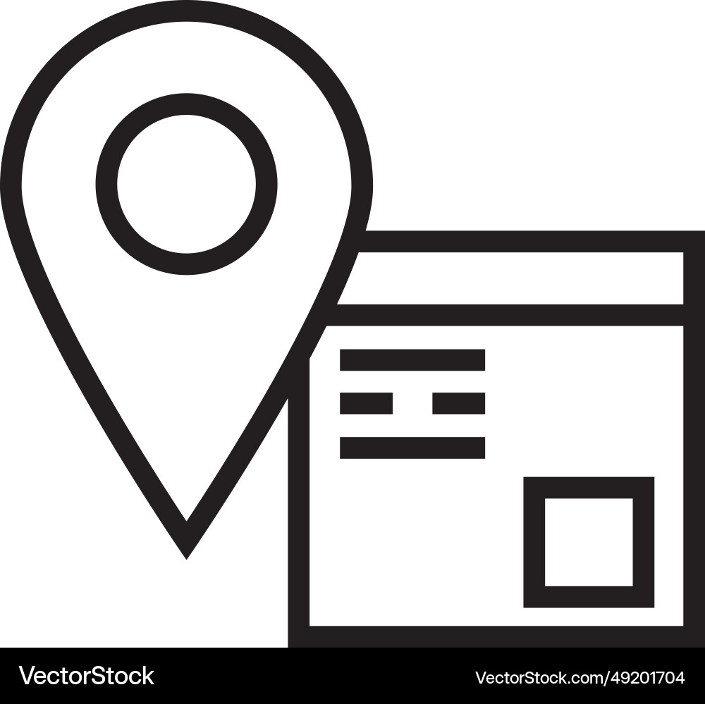 Parcel delivery location icon Parcel delivery location icon vector image
