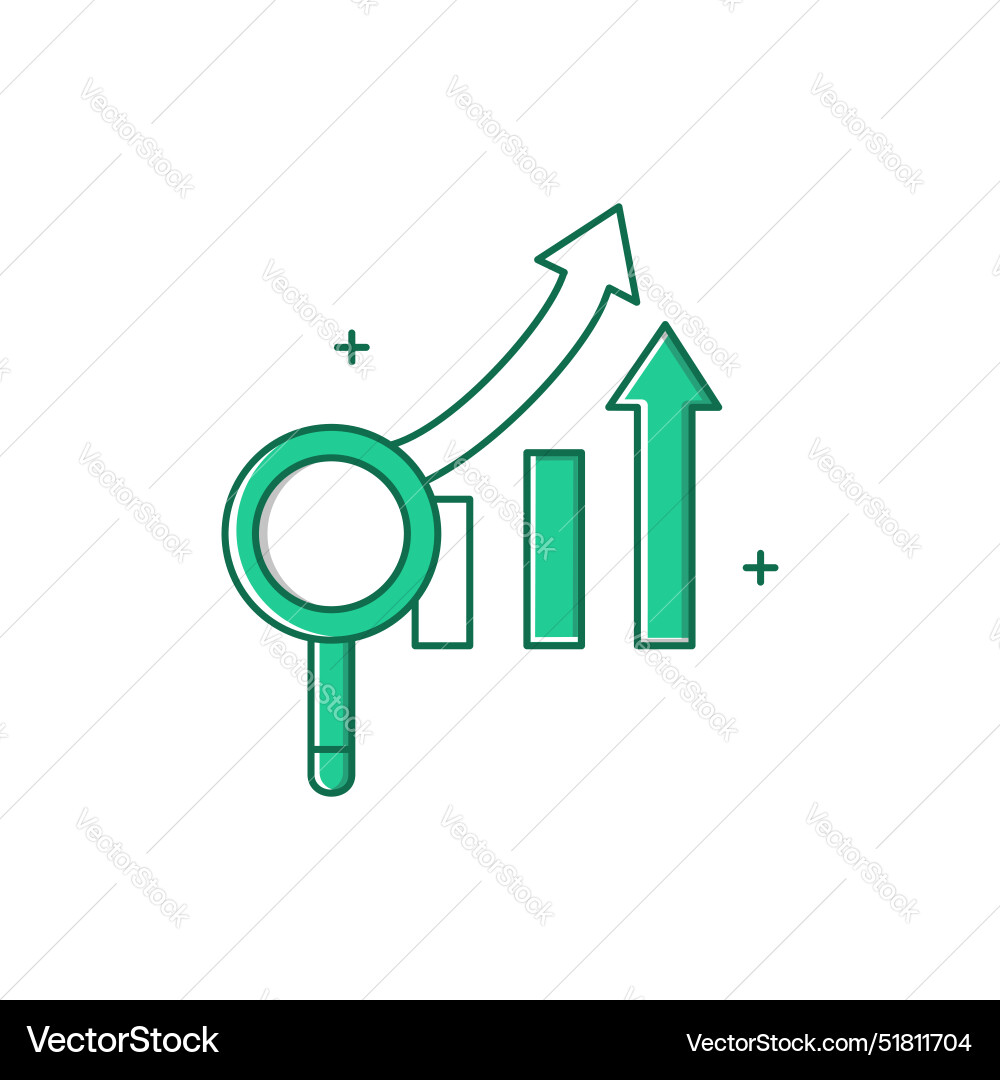 Predictive demand forecasting icon design vector image