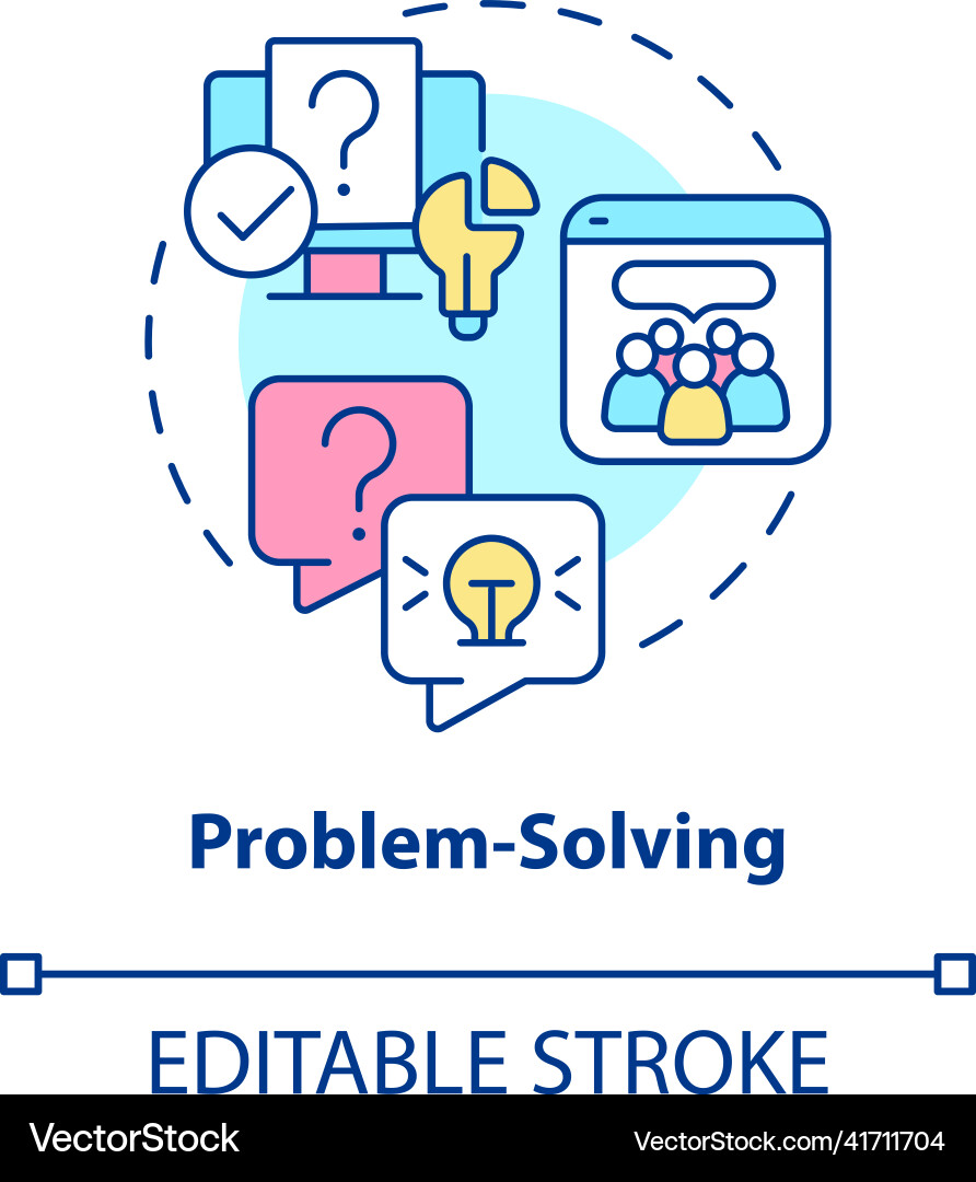 Problem solving concept icon Problem solving concept icon vector image