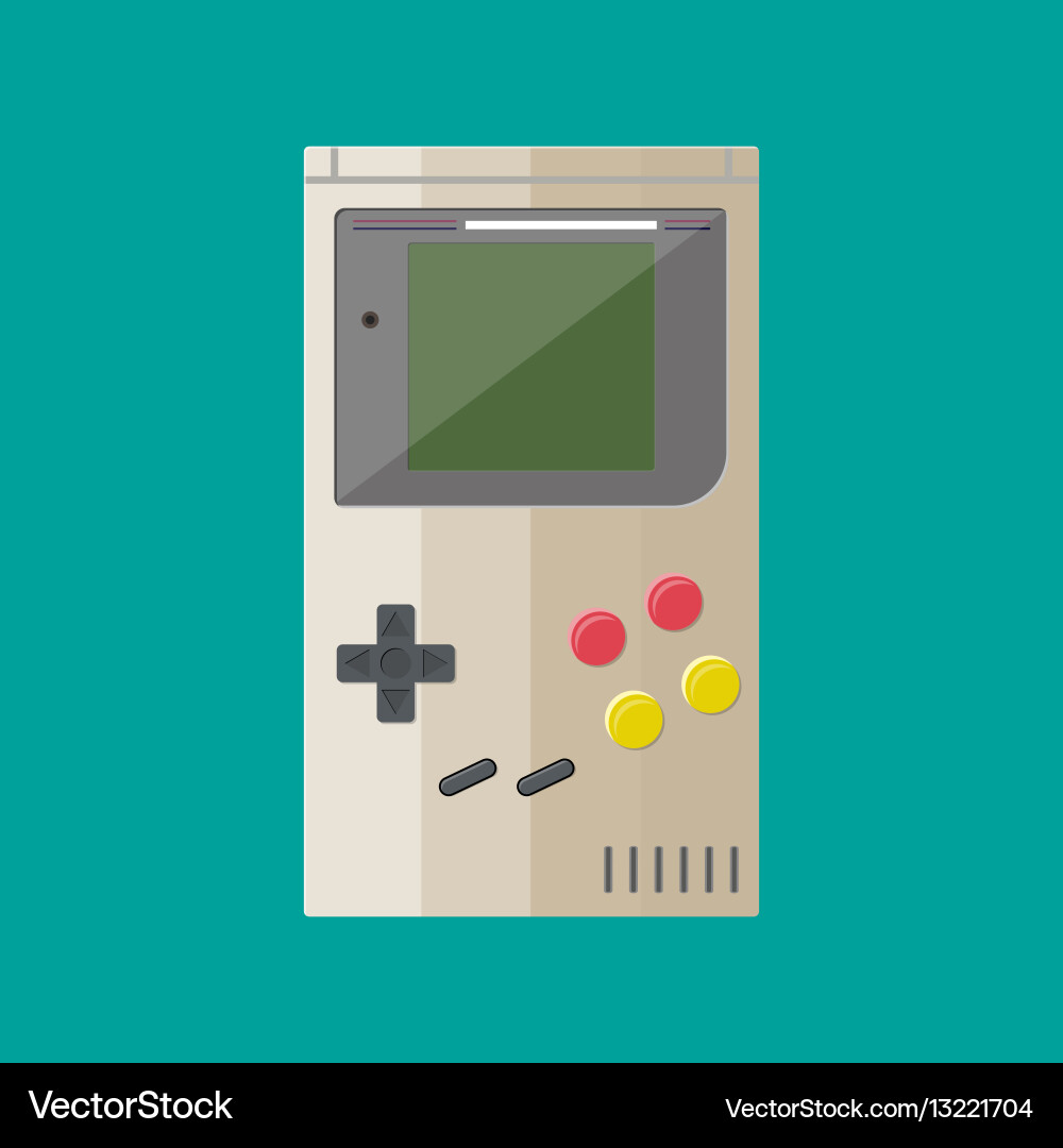 Retro Handheld Game Console vector image