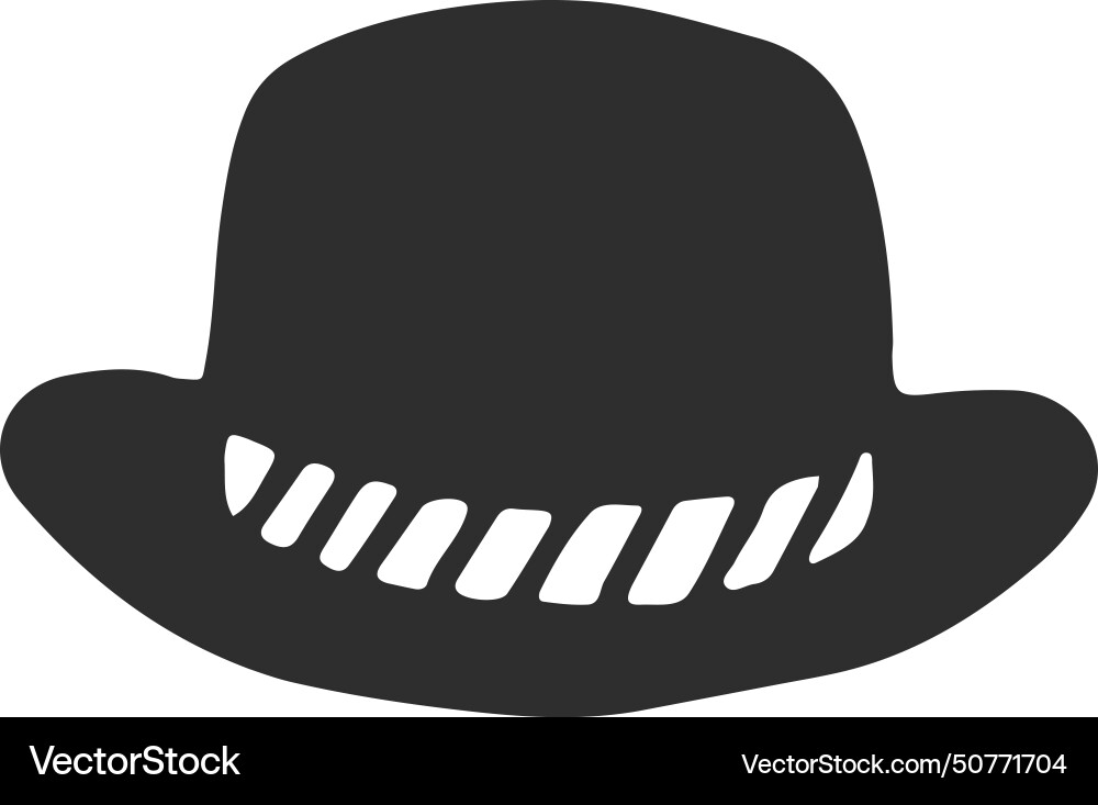 Schwarzer männlicher Hut Retro Mode Gentleman Stil Schwarzer männlicher Hut Retro Mode Gentleman Stil vektorbild