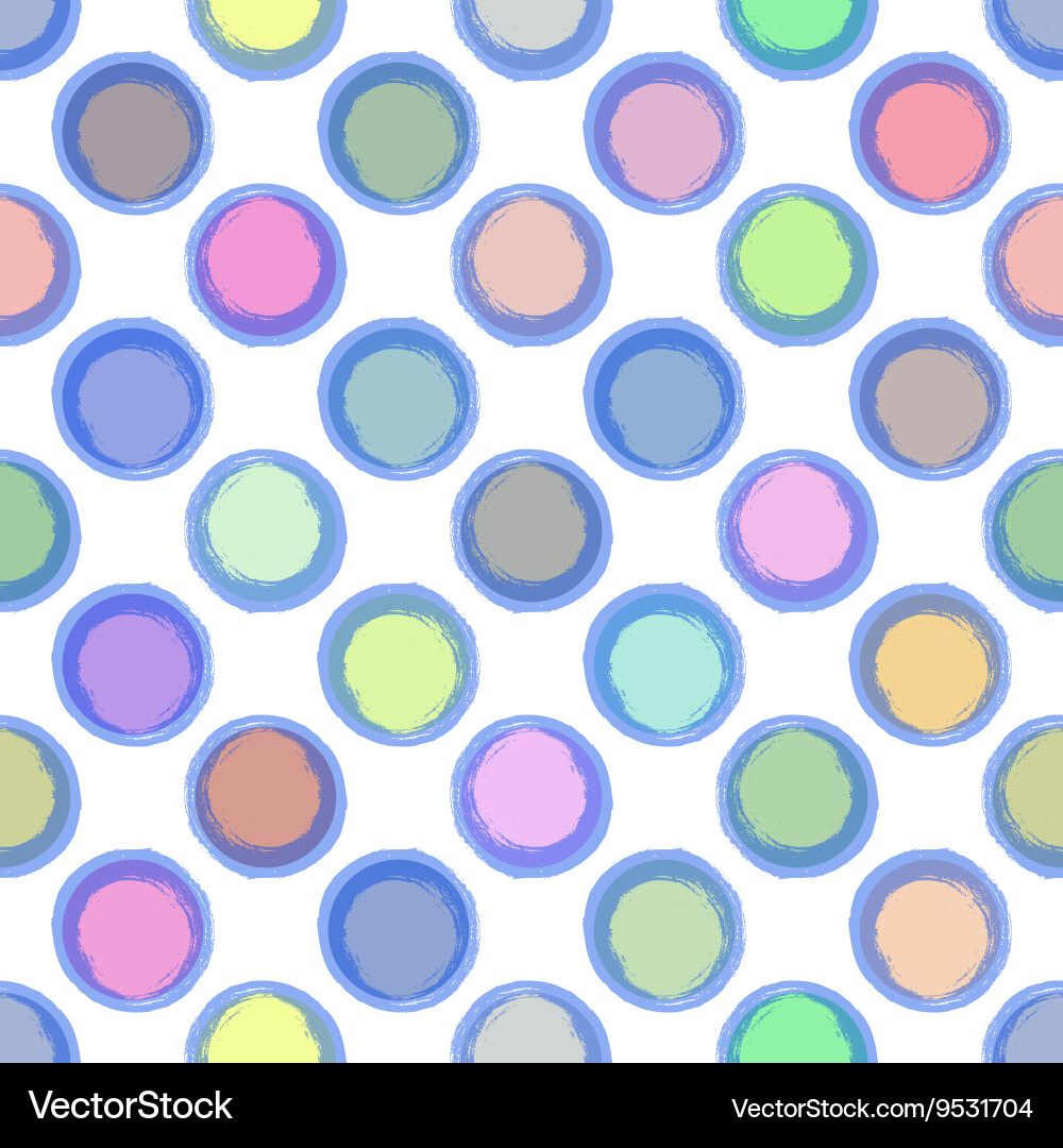 Seamless ink abstract pattern with colour bubbles Vector Image