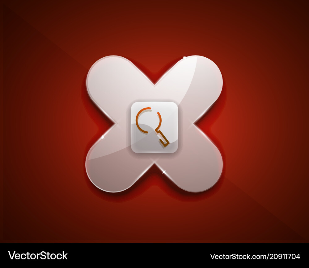 Search magnifier web button magnify icon modern Search magnifier web button magnify icon modern vector image