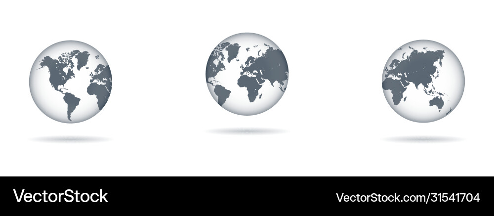 Set globe images with world view Set globe images with world view vector image