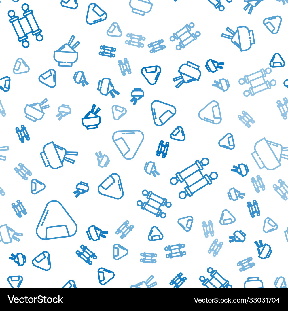 Set line sushi decree paper parchment scroll Vector Image
