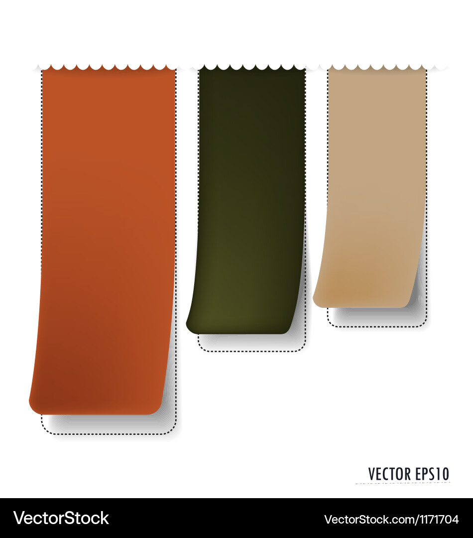 Set of labels with place for text vector image