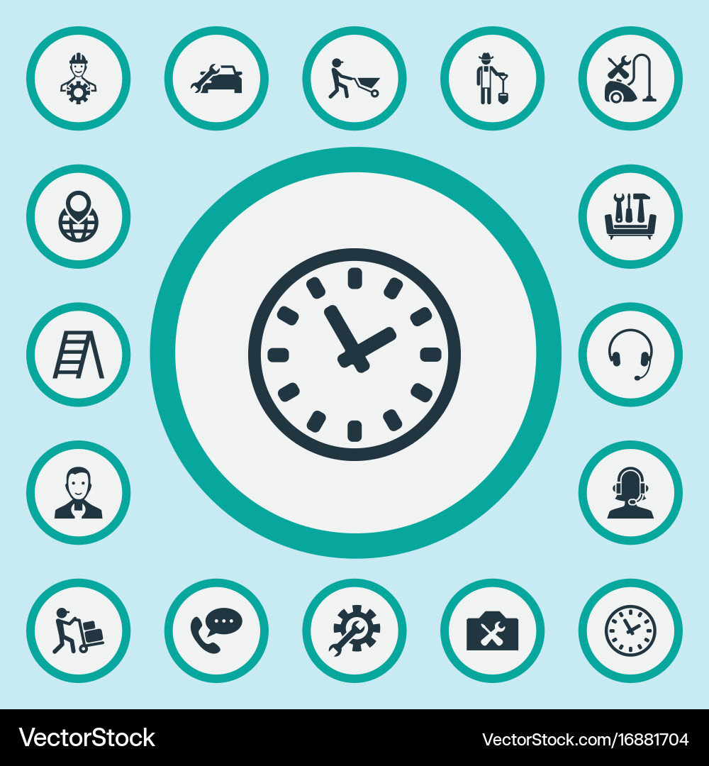 Set of simple information Vector Image