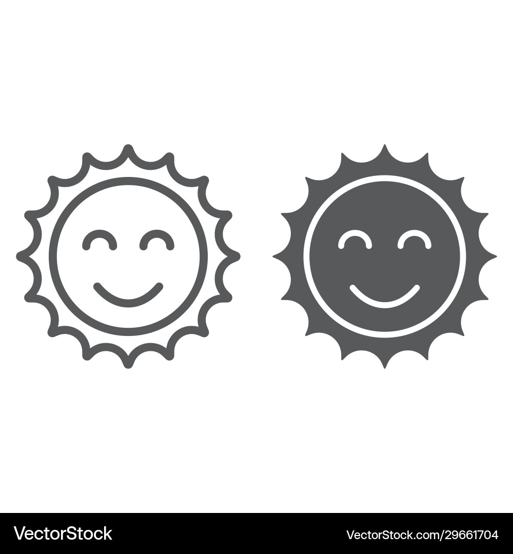 Sonnenlinie und Glyph Ikone Ostern Sommer Lächeln Sonnenlinie und Glyph Ikone Ostern Sommer Lächeln vektorbild