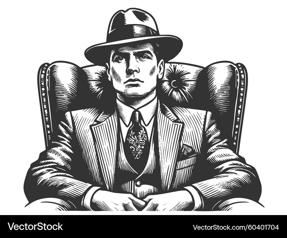 Stylish Mafia Boss (60401704) – Royalty-Free Vector | VectorStock