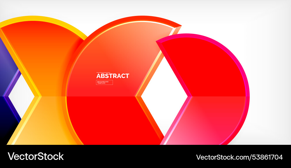 Trendy round shapes with triangular angle design Vector Image