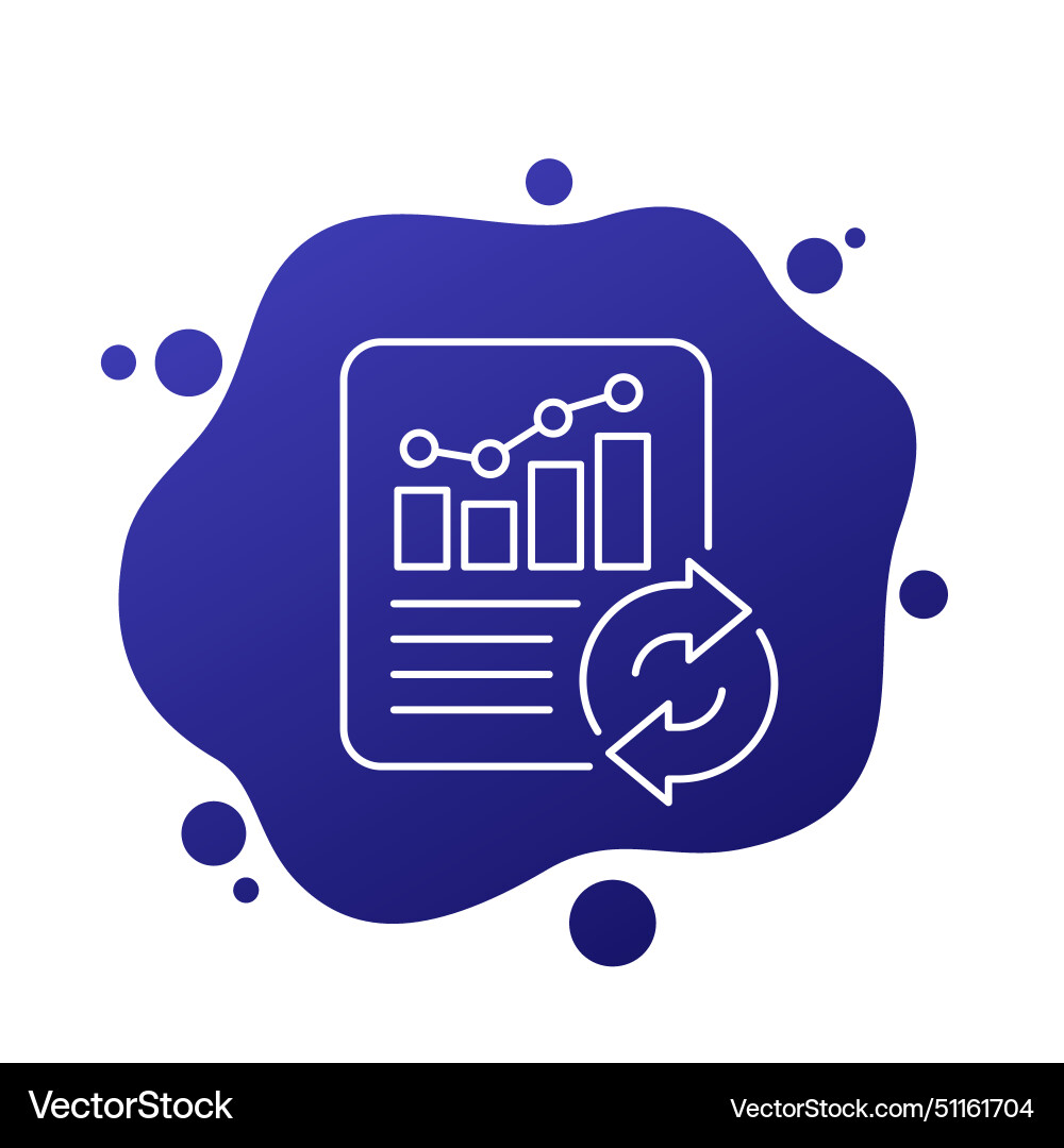 Update report icon line design vector image