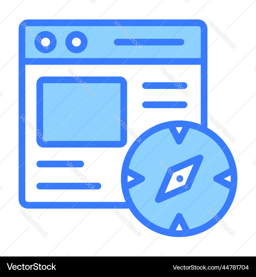 Web-Navigator-Symbol-Benutzeroberfläche als einfache Vektorbild