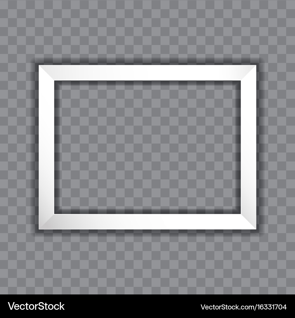 White picture frame design for image or text Vector Image
