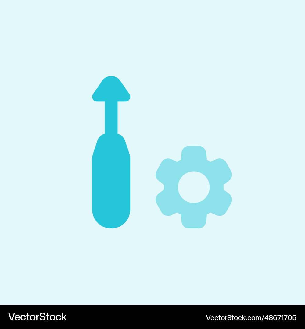 A tool for inserting and removing screws vector image