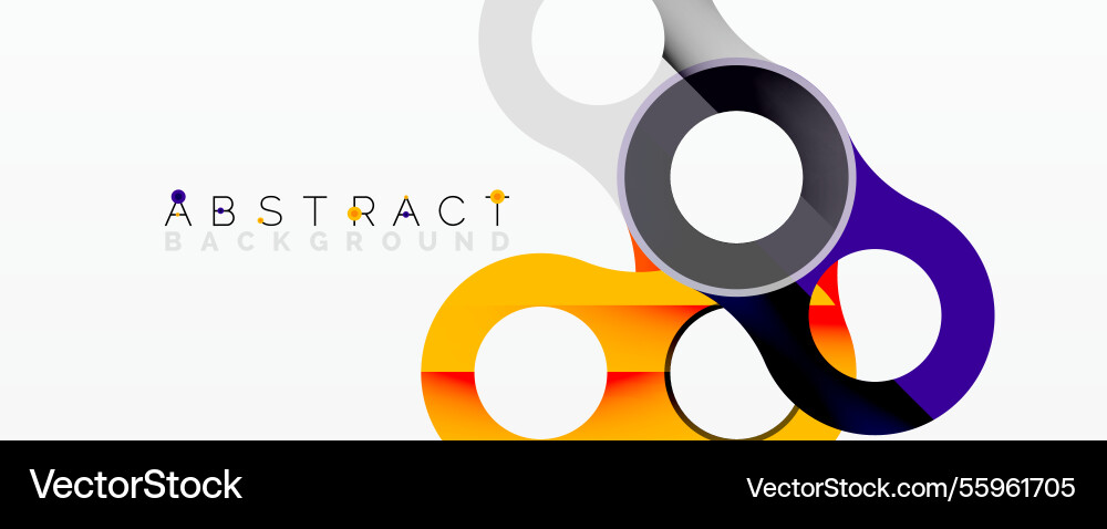 Abstract composition with intertwined circular Abstract composition with intertwined circular vector image