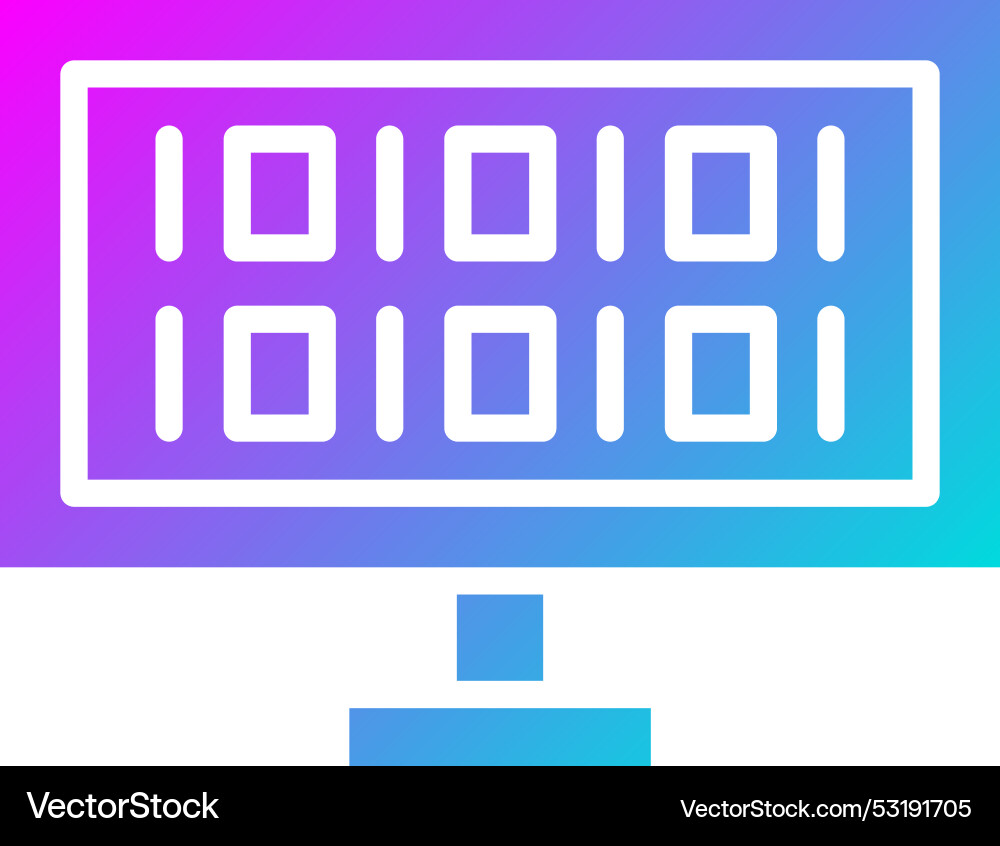 Binary icon design vector image
