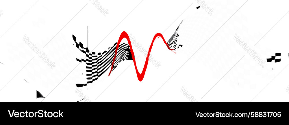 Checkered Line Graph Pattern Vector Image