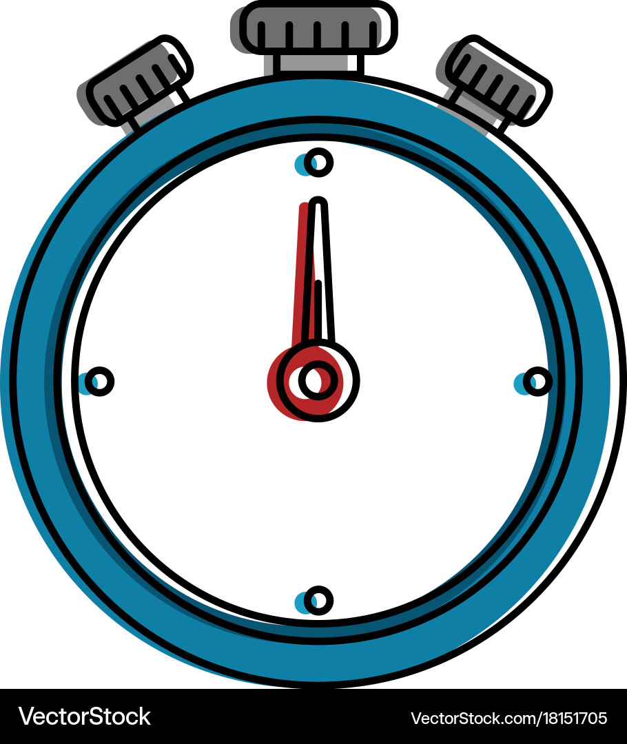 Chronometer timer isolated icon Vector Image