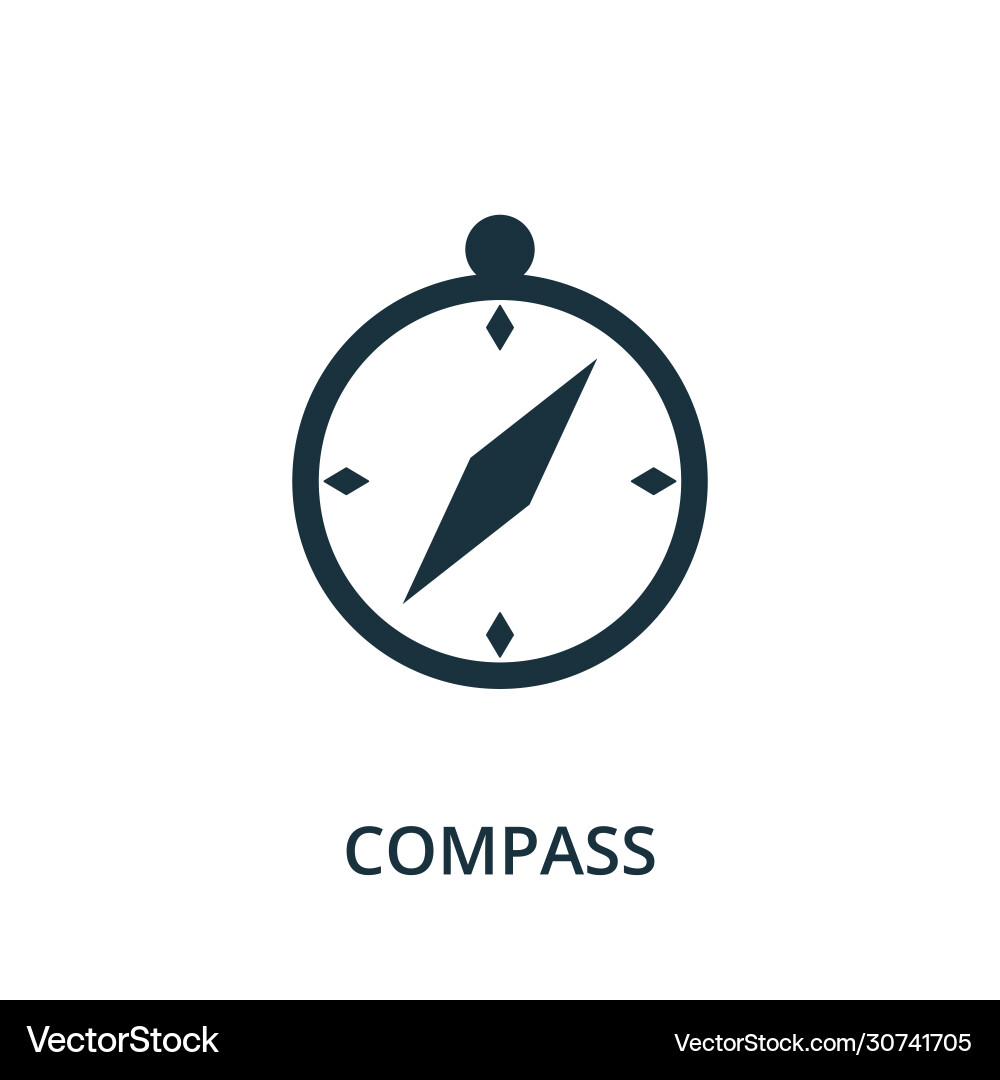 Compass icon simple element from navigation vector image