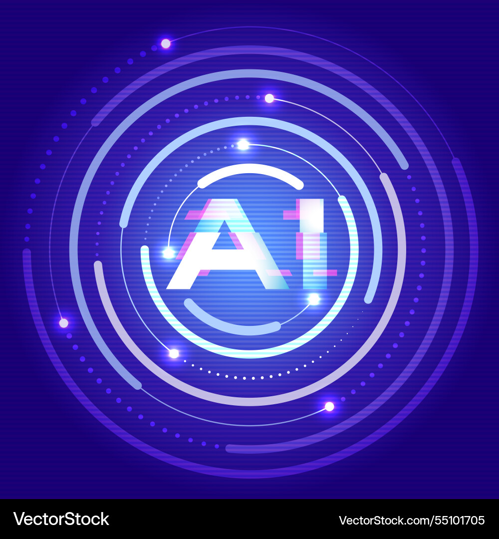 Concept of artificial intelligence ai Concept of artificial intelligence ai Vector Image