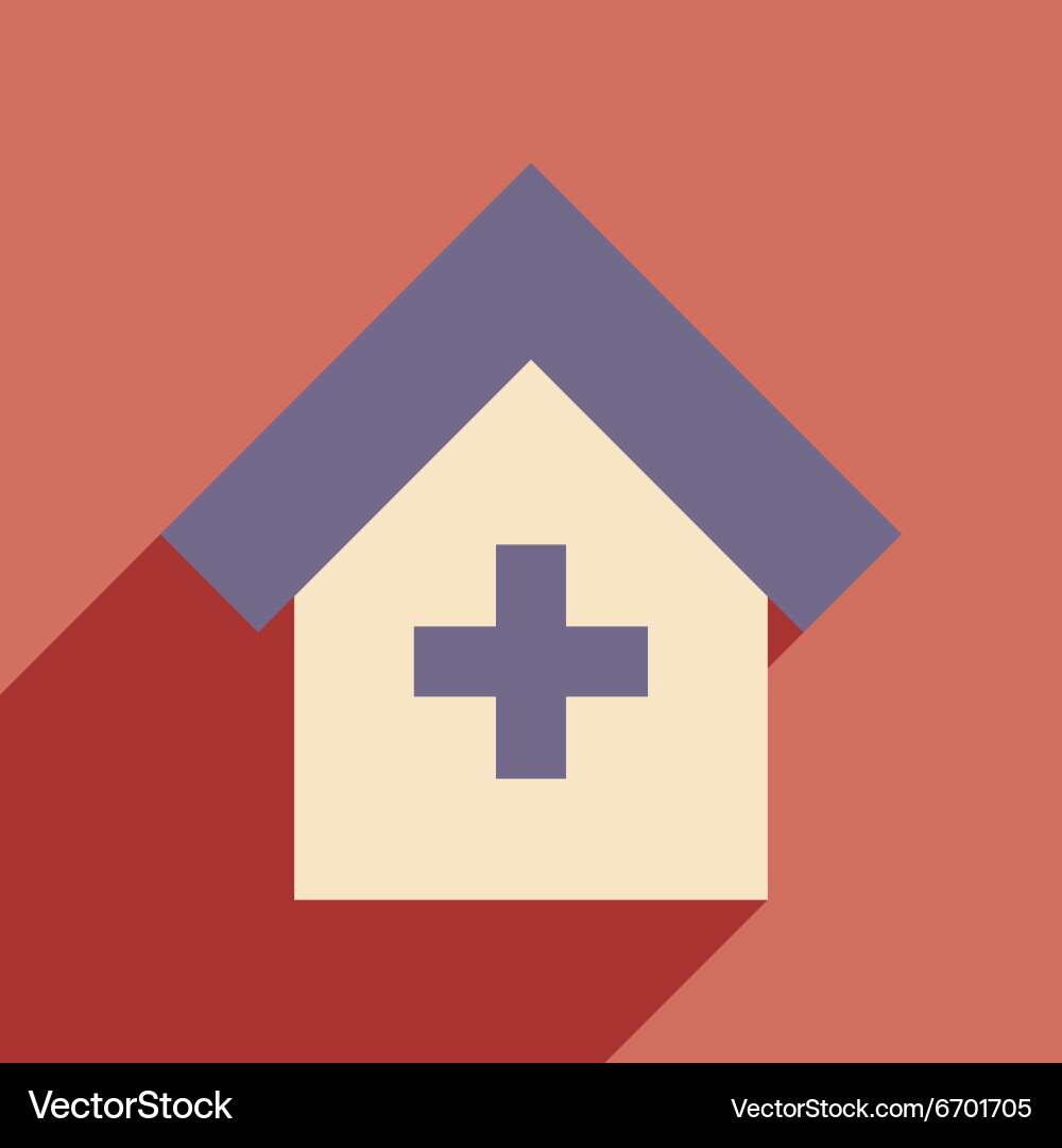 Flat with shadow icon and mobile application vector image