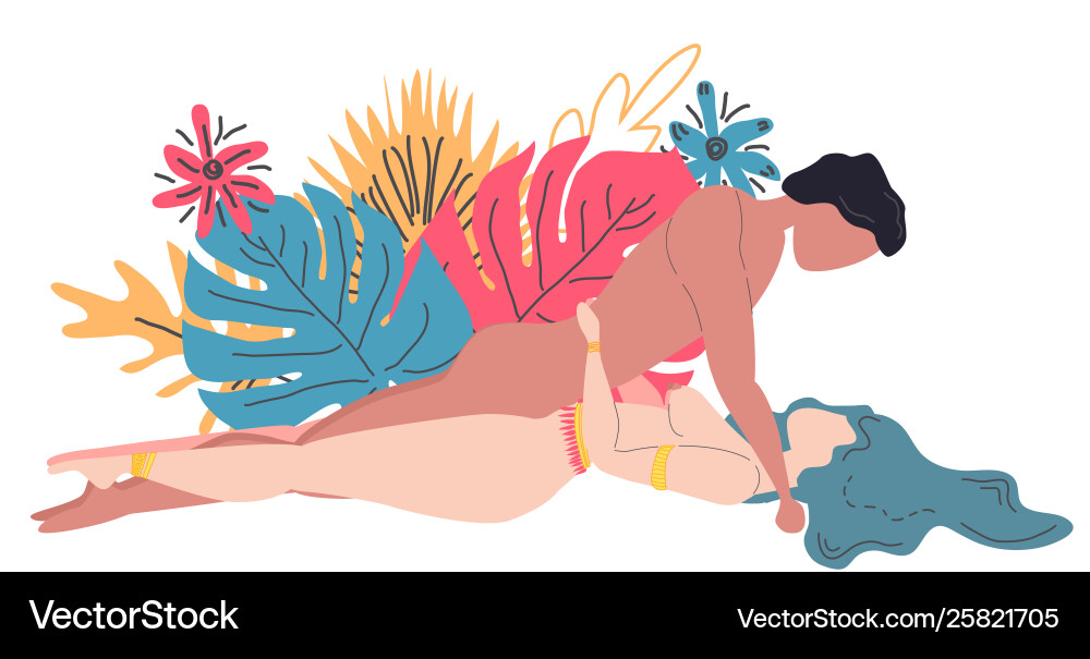 Kama sutra a man and woman have sex the art Kama sutra a man and woman have sex the art vector image