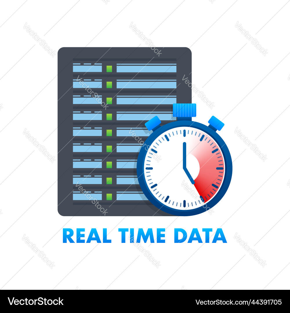 Real-Time Data Monitoring Icon vector image