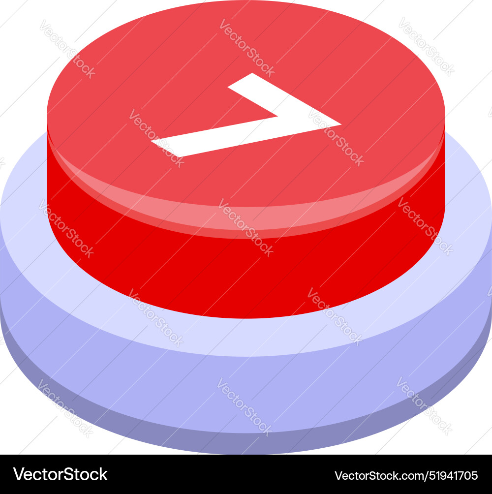 Red button showing number seven for rating Vector Image