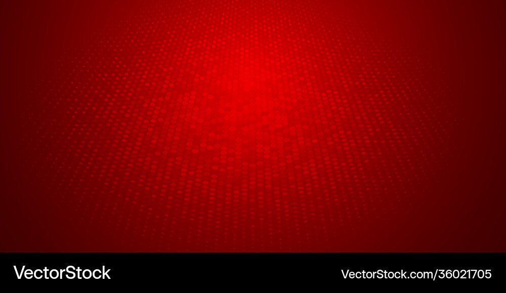Red Halftone Abstract Background vector image