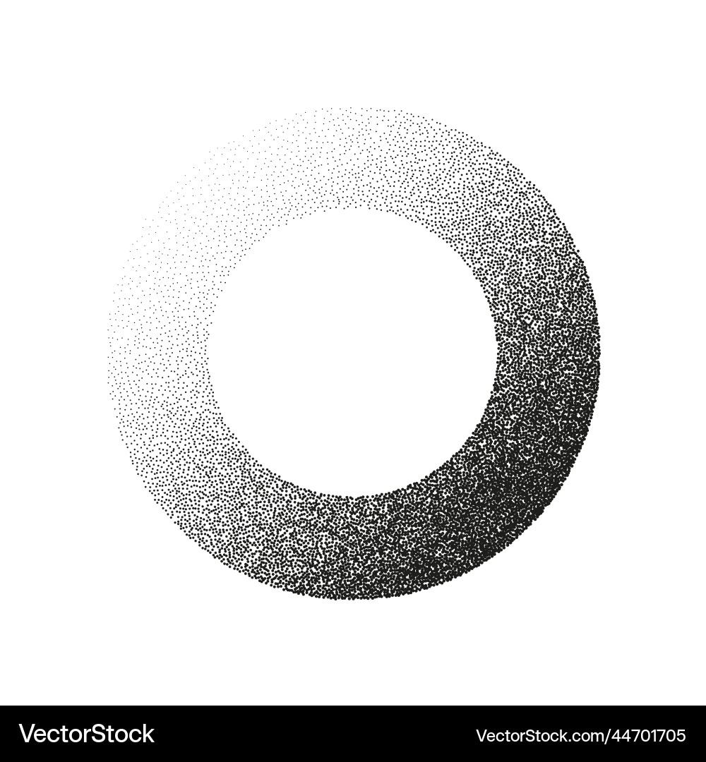 Round shaped dotted object stipple elements Round shaped dotted object stipple elements vector image