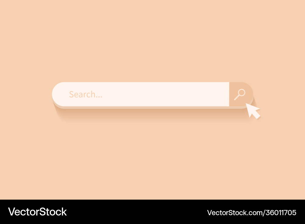 Search bar design element for website Search bar design element for website vector image