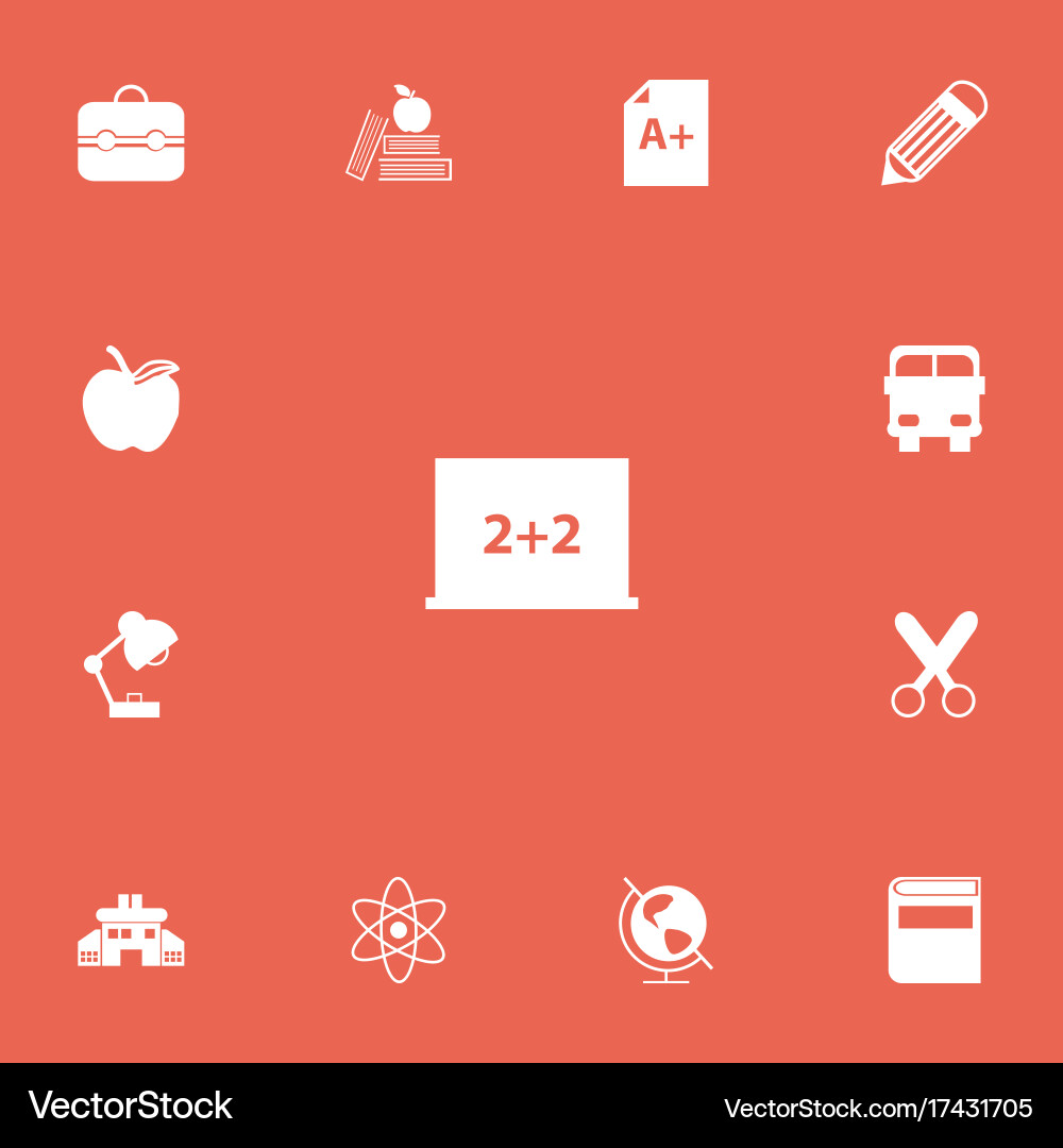 Set of 13 editable knowledge icons includes vector image