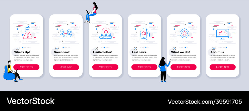 Set of business icons such as like app teamwork Set of business icons such as like app teamwork vector image