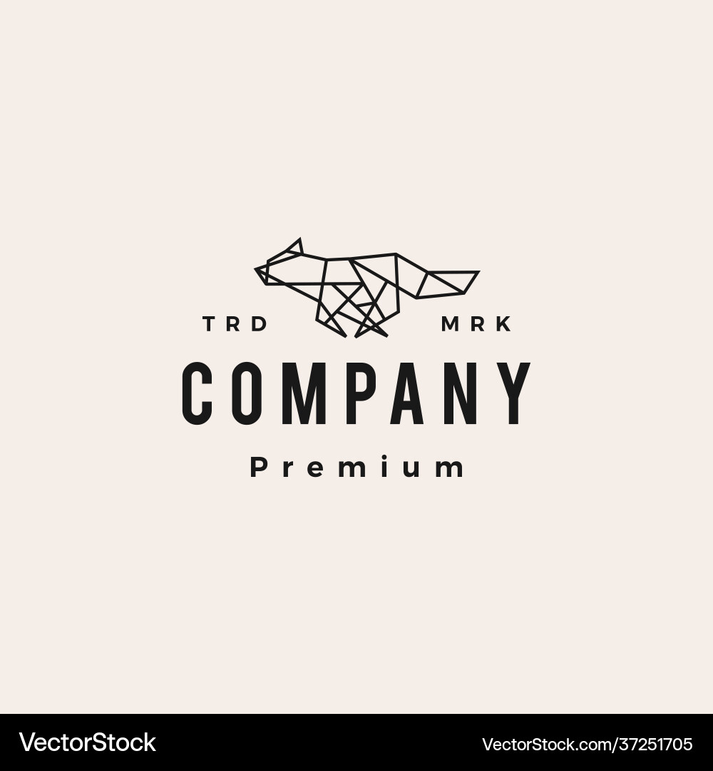 Wolf geometrische polygonale Hipster Vintage Logo-Ikone Wolf geometrische polygonale Hipster Vintage Logo-Ikone vektorbild