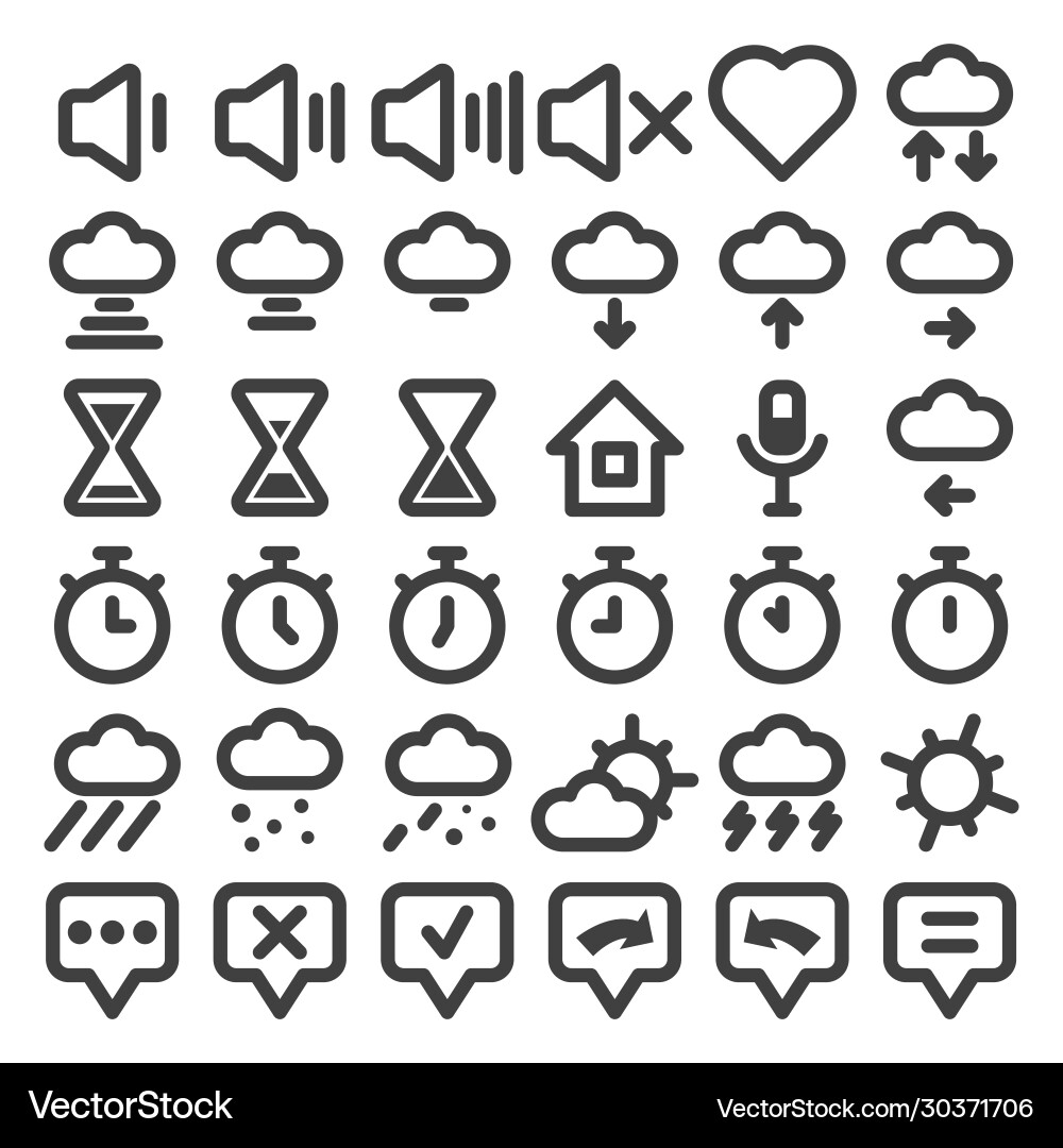 A large set web icons for internet vector image