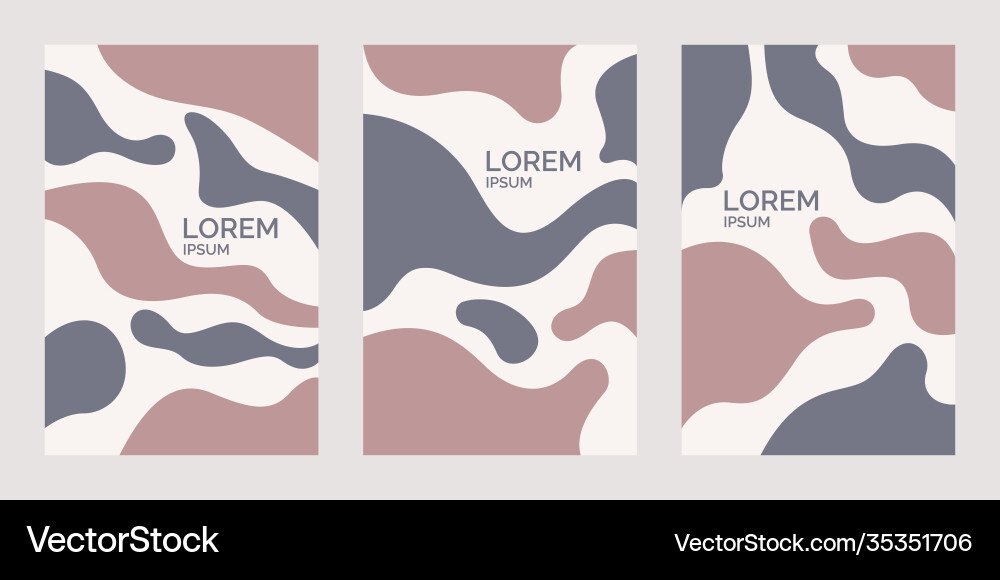 A set modern backgrounds with abstract elements vector image