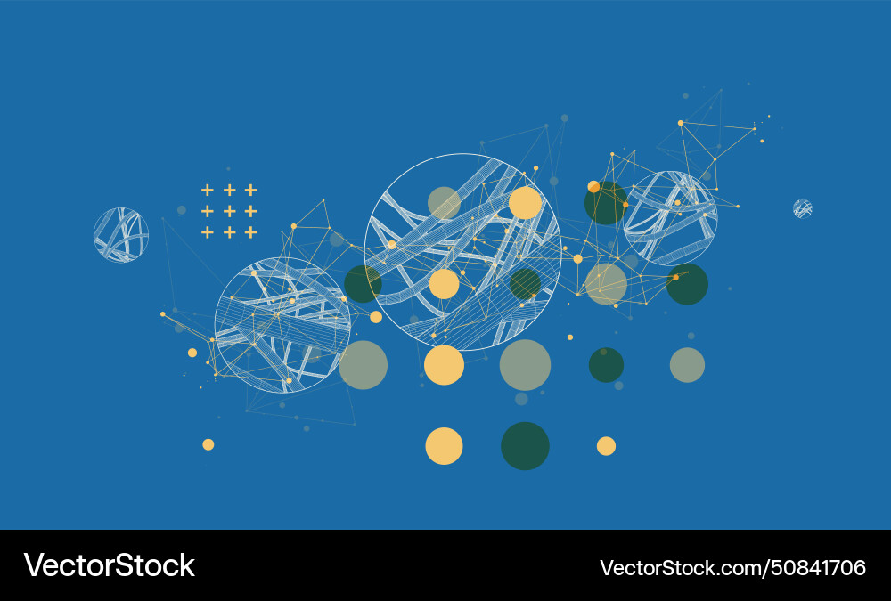 Abstract background with a wireframe dynamic vector image