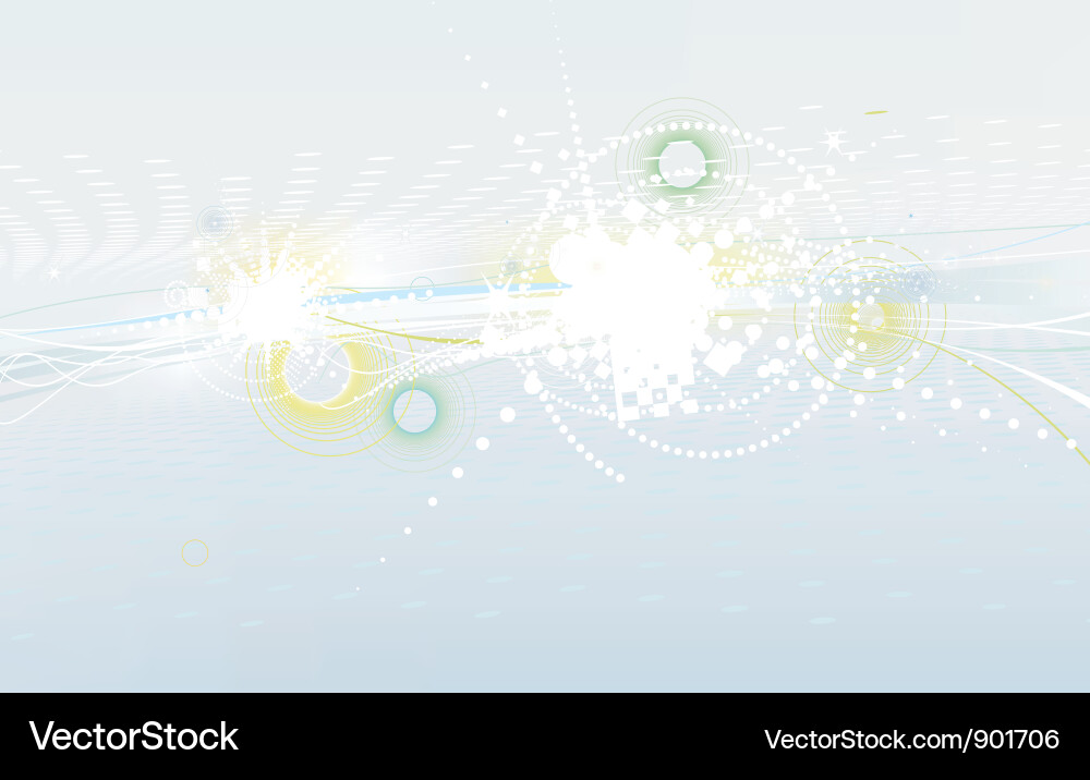 Abstract lines with circles vector image