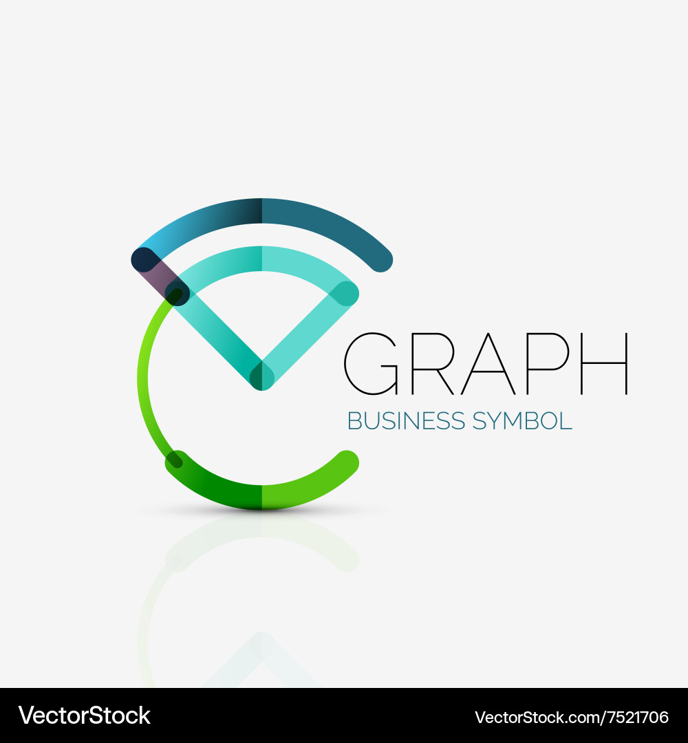 Abstract logo idea linear chart or graph Vector Image