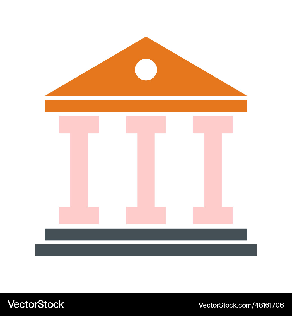 Building university architecture icon museum Building university architecture icon museum Vector Image
