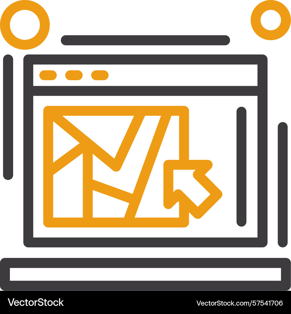 Click map two color icon Vector Image