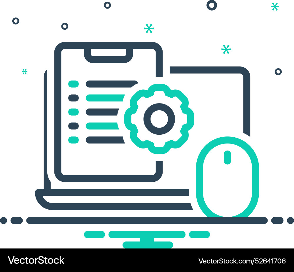 Computer skill vector image